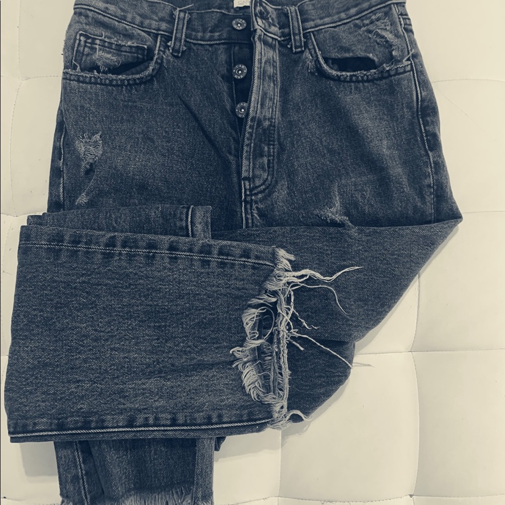 Carmar black acid wash jeans